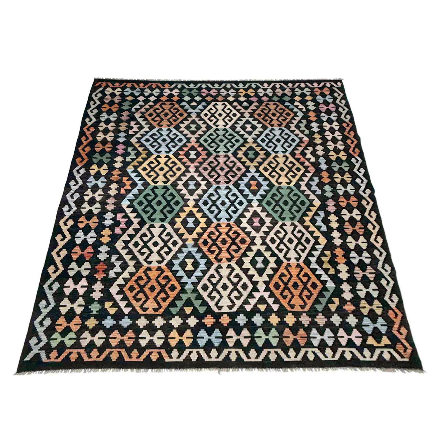 Handmade Multi Kilim Geometric 5x8 ft