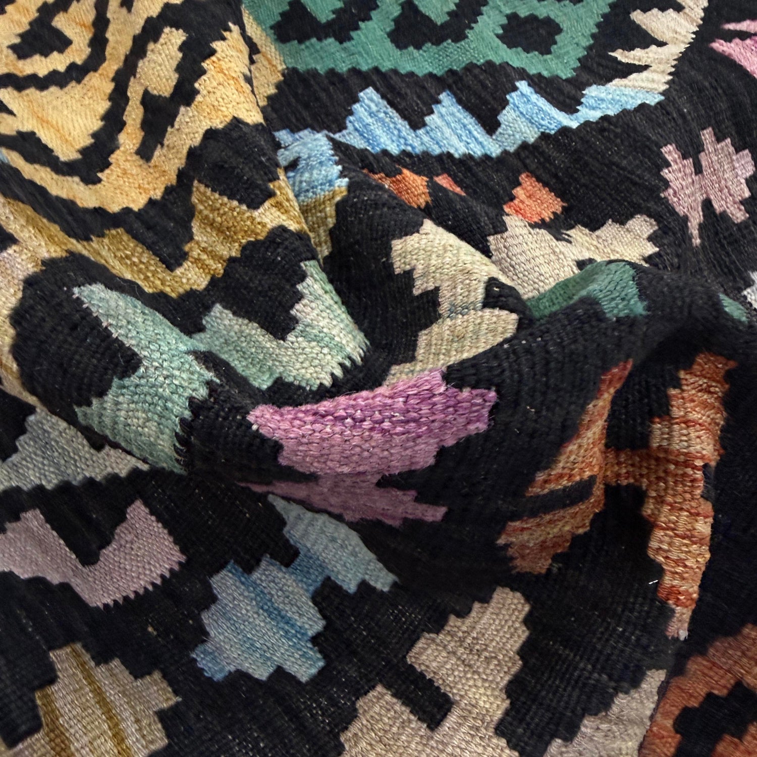 Handmade Multi Kilim Geometric 5x8 ft
