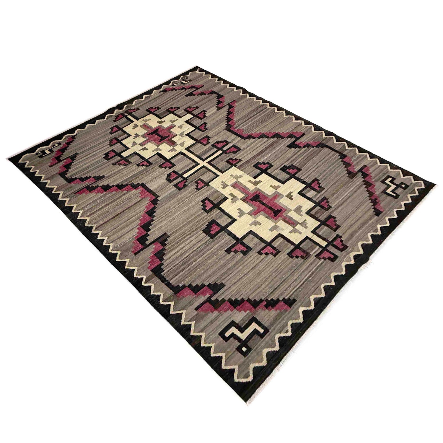 Handmade Multi Kilim Geometric 6x9 ft