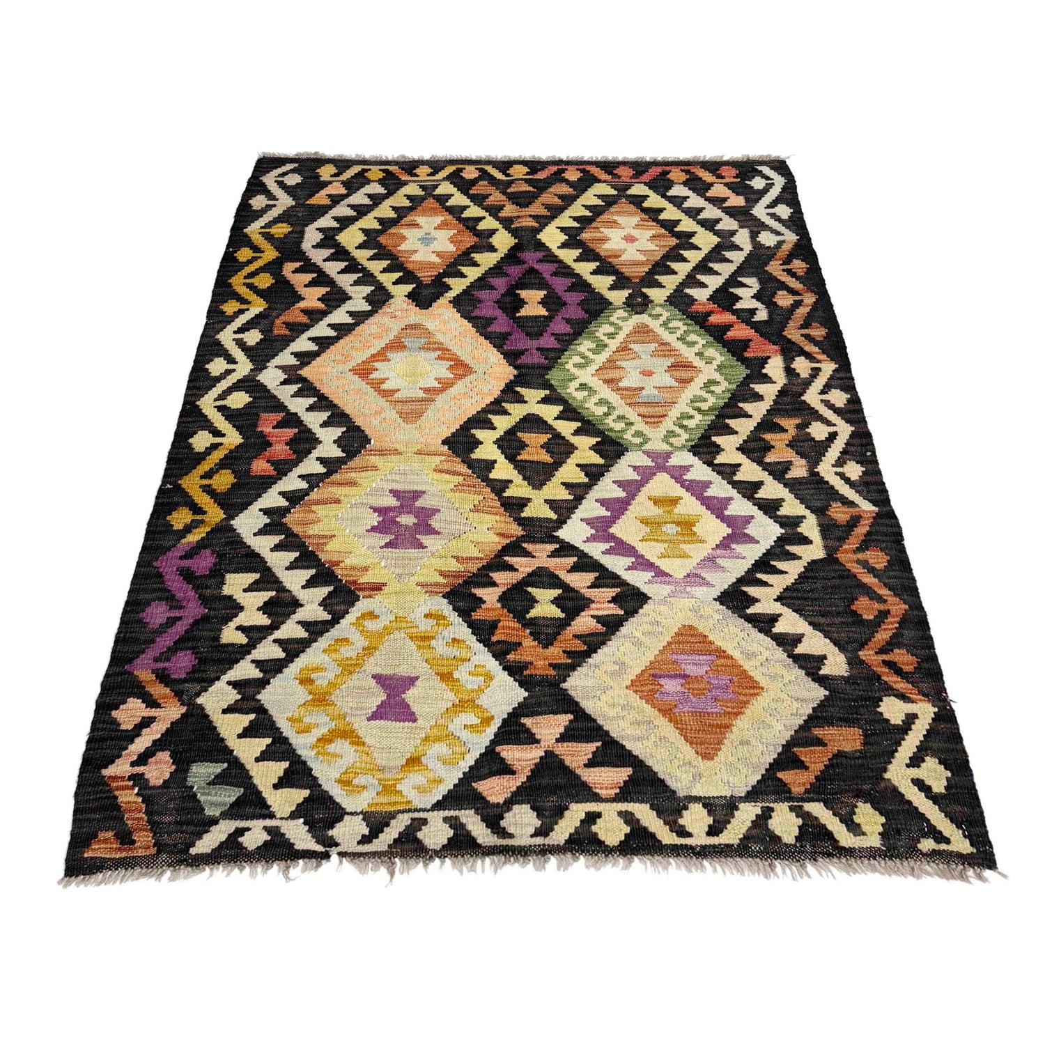 Handmade Multi Kilim Geometric 3x5 ft