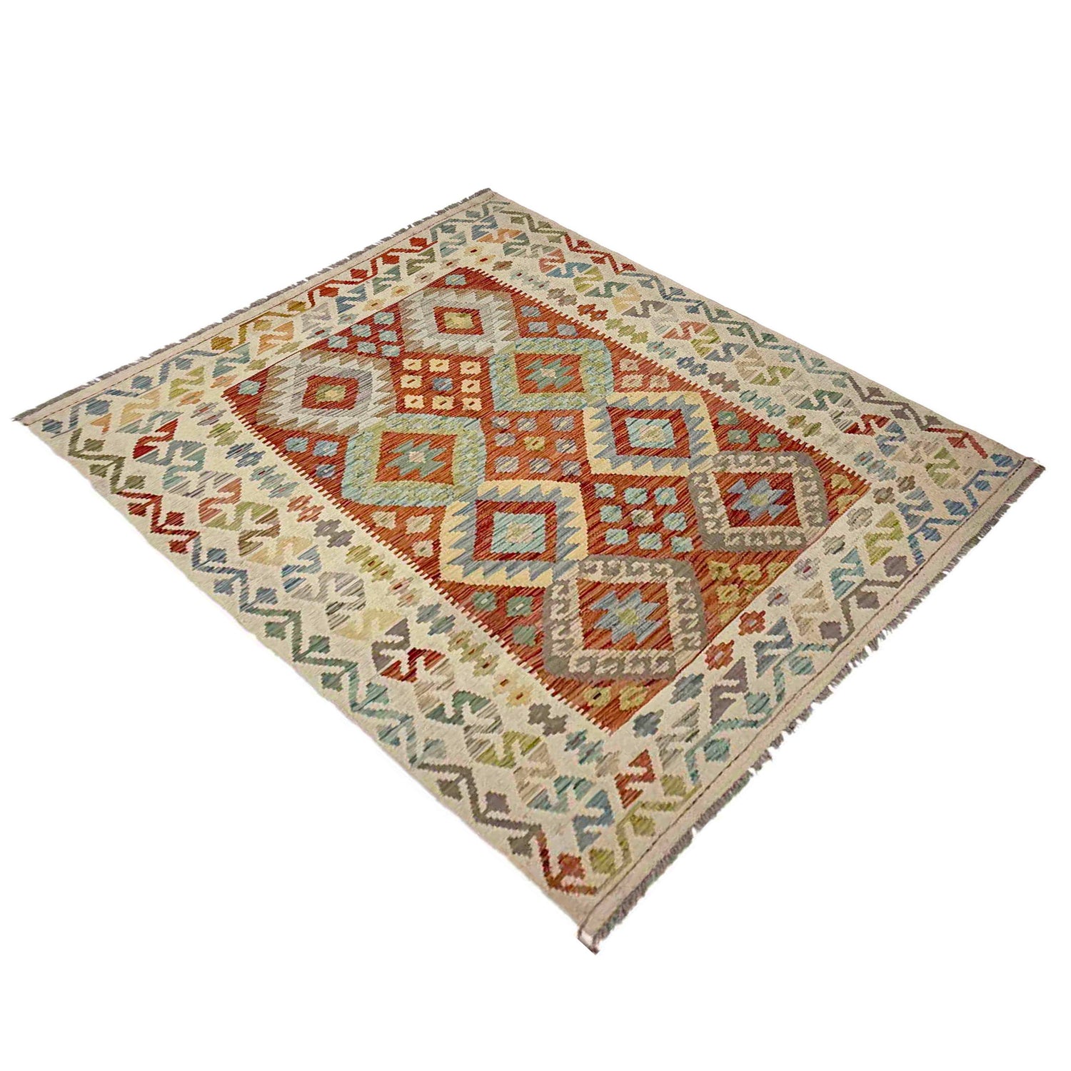 Handmade Multi Kilim Geometric 4x7 ft