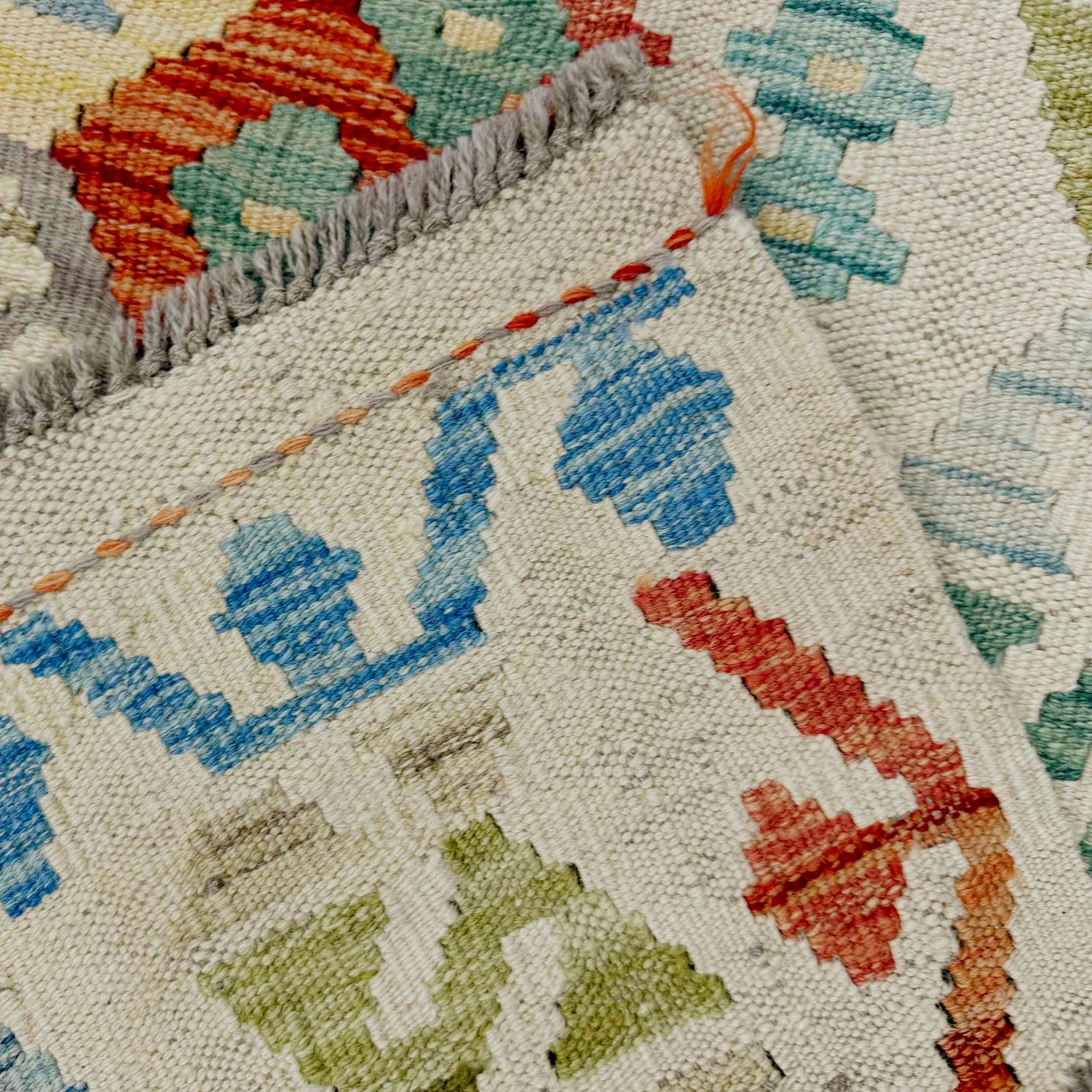 Handmade Multi Kilim Geometric 4x7 ft