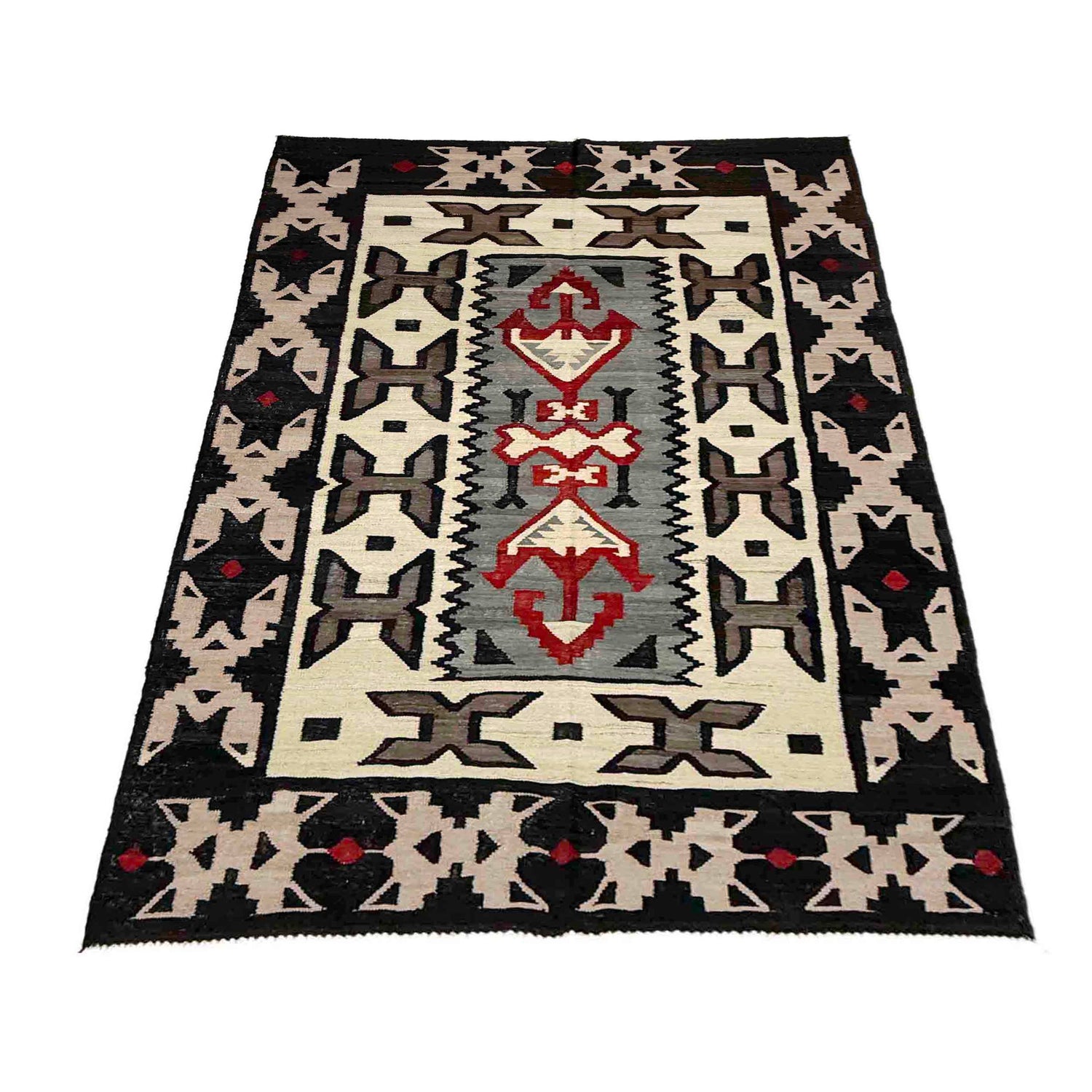 Handmade Multi Kilim Geometric 5x8 ft