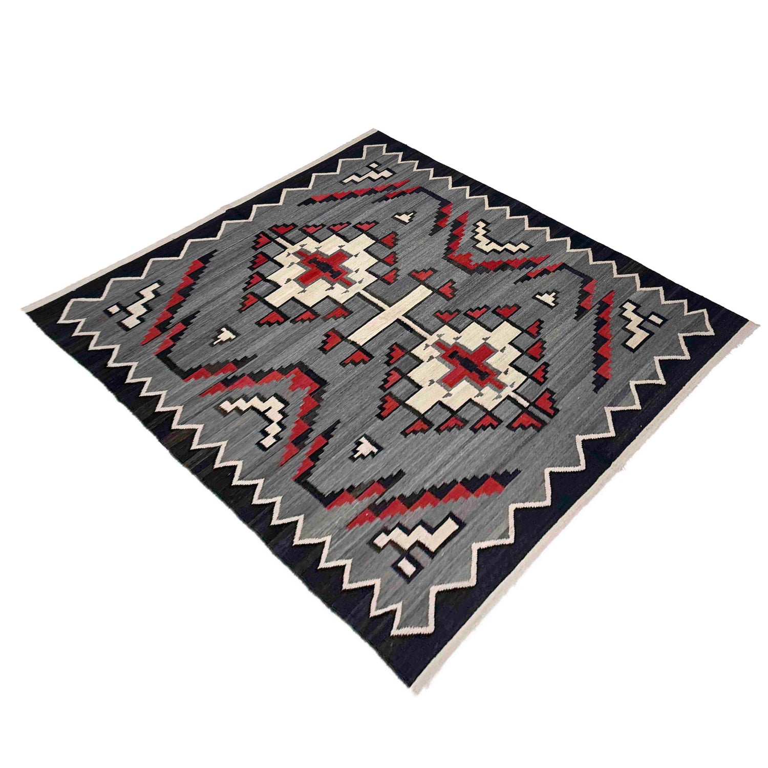 Handmade Multi Kilim Geometric 6x9 ft