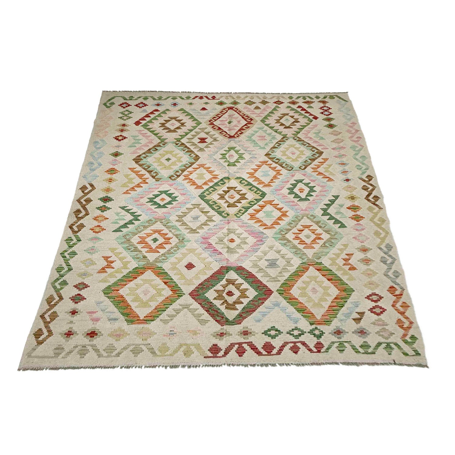Handmade Multi Kilim Geometric 5x8 ft