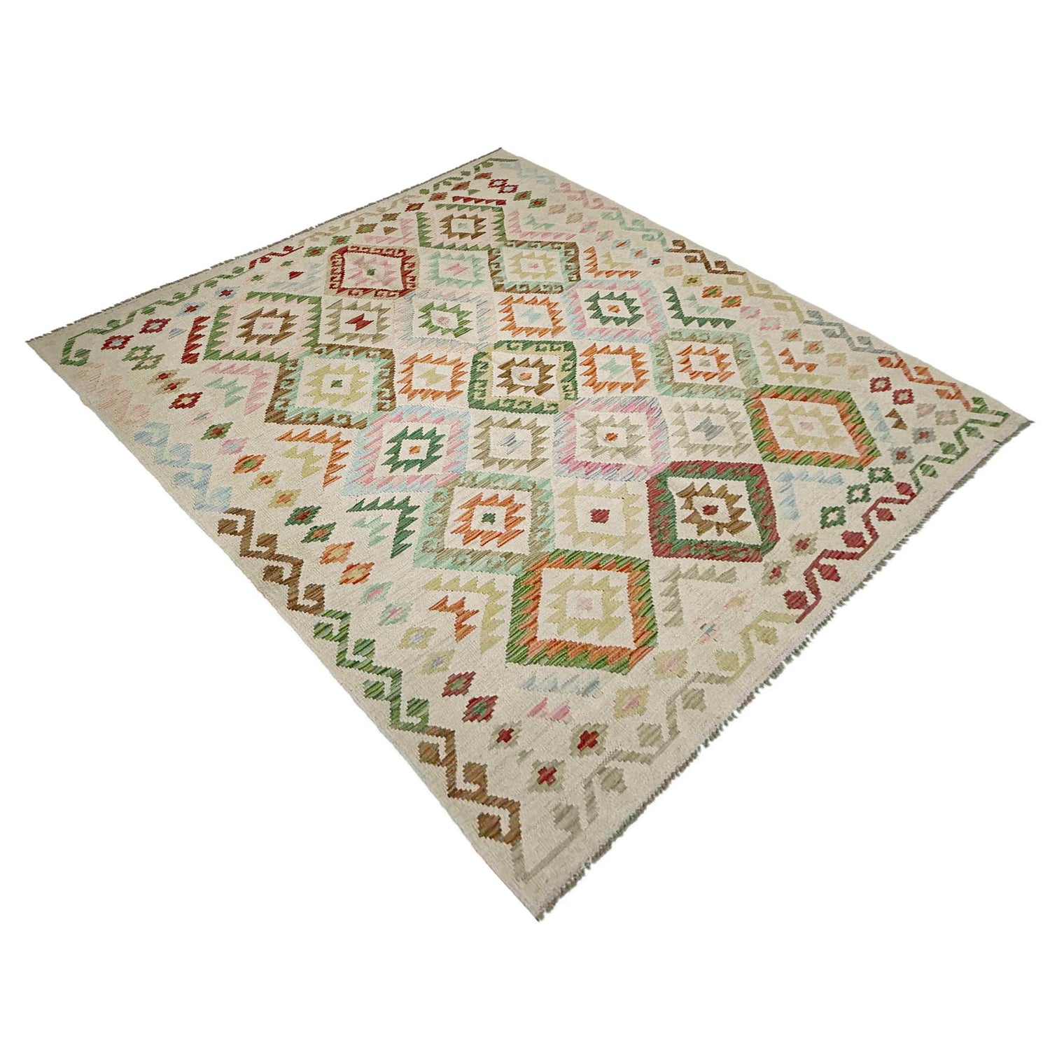 Handmade Multi Kilim Geometric 5x8 ft