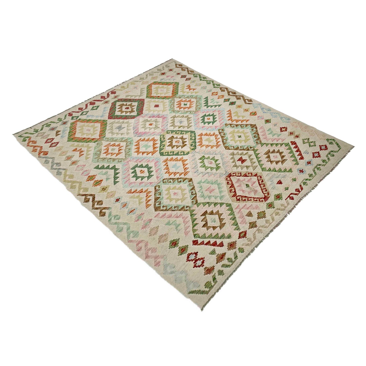 Handmade Multi Kilim Geometric 5x8 ft