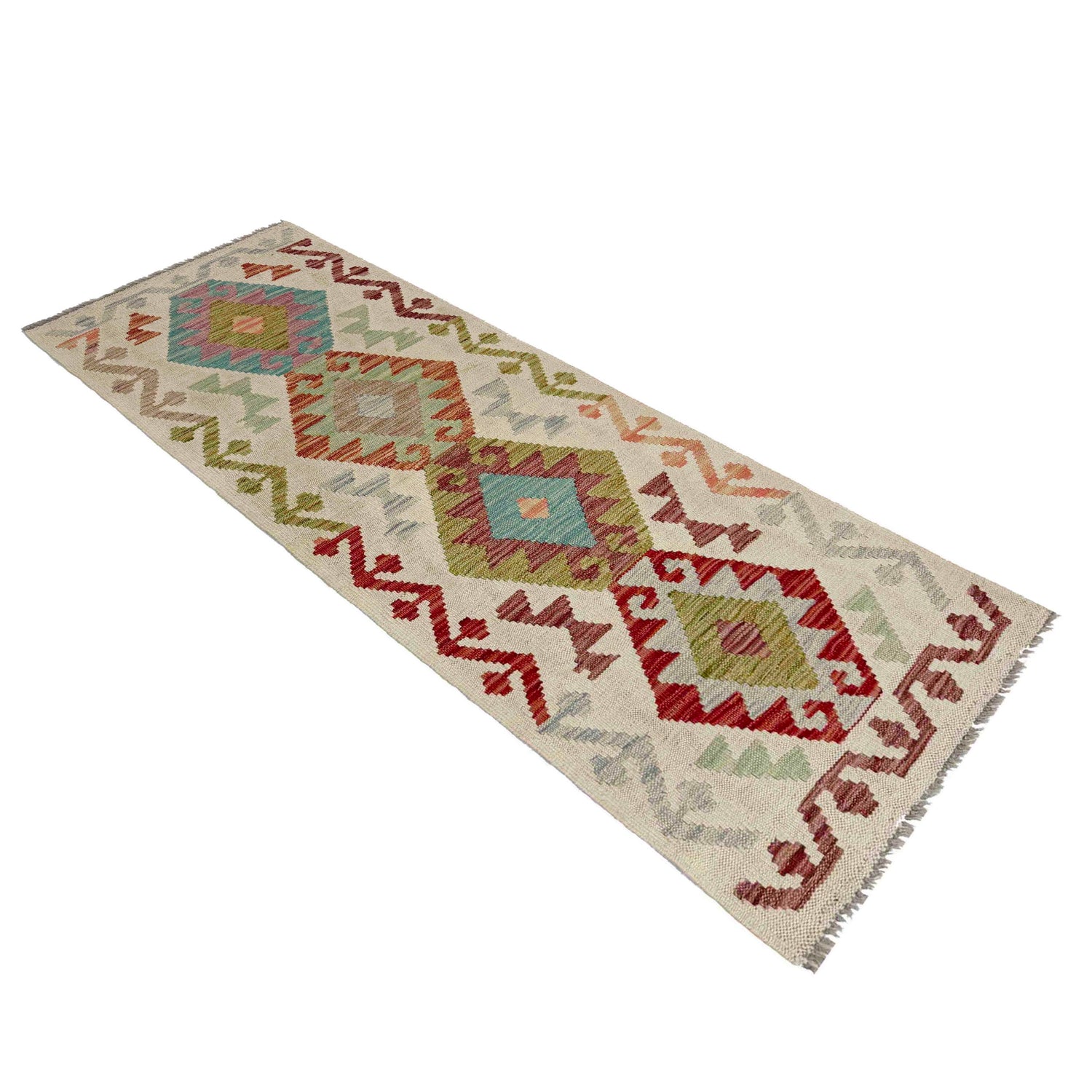 Handmade Multi Kilim Geometric 6' Runner