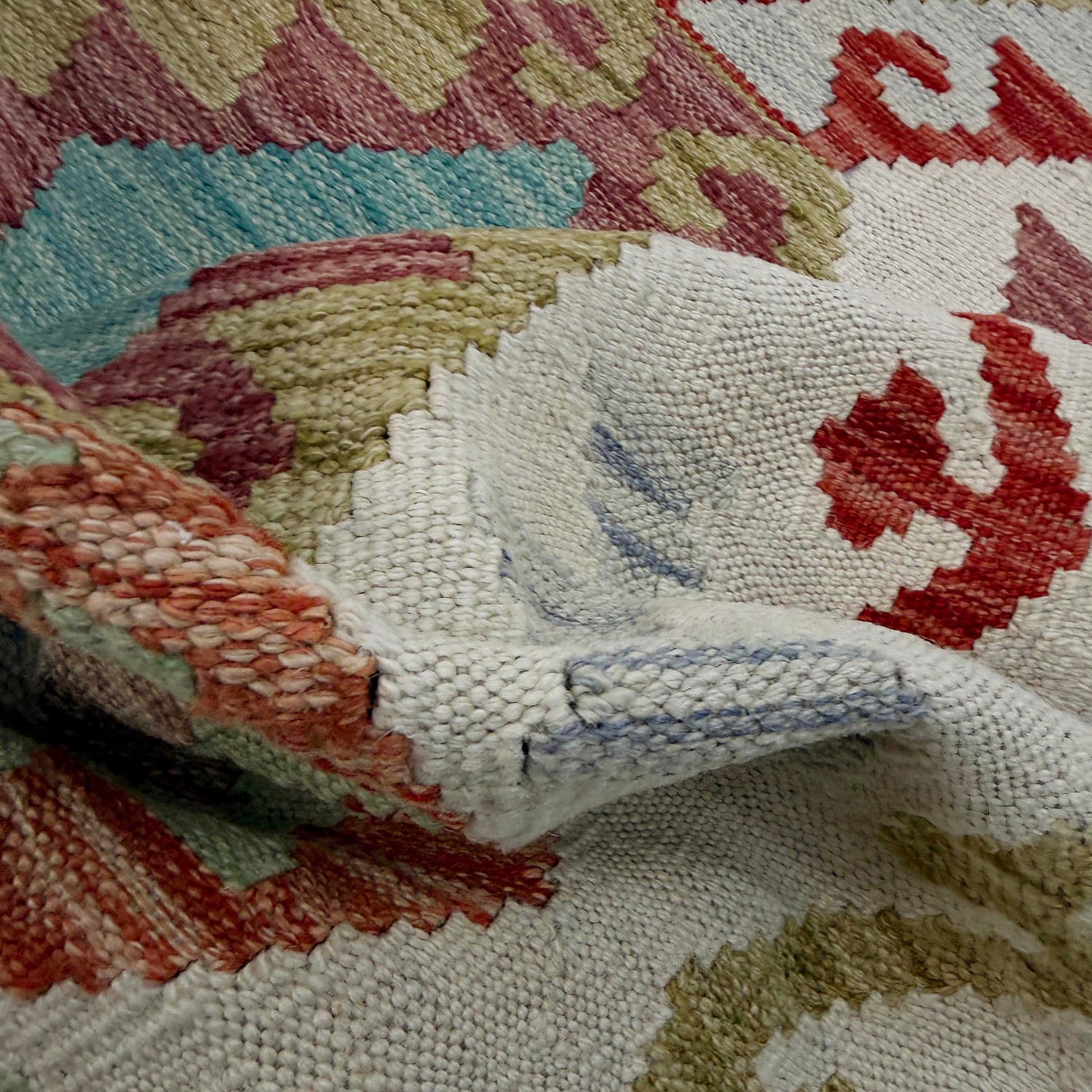 Handmade Multi Kilim Geometric 6' Runner