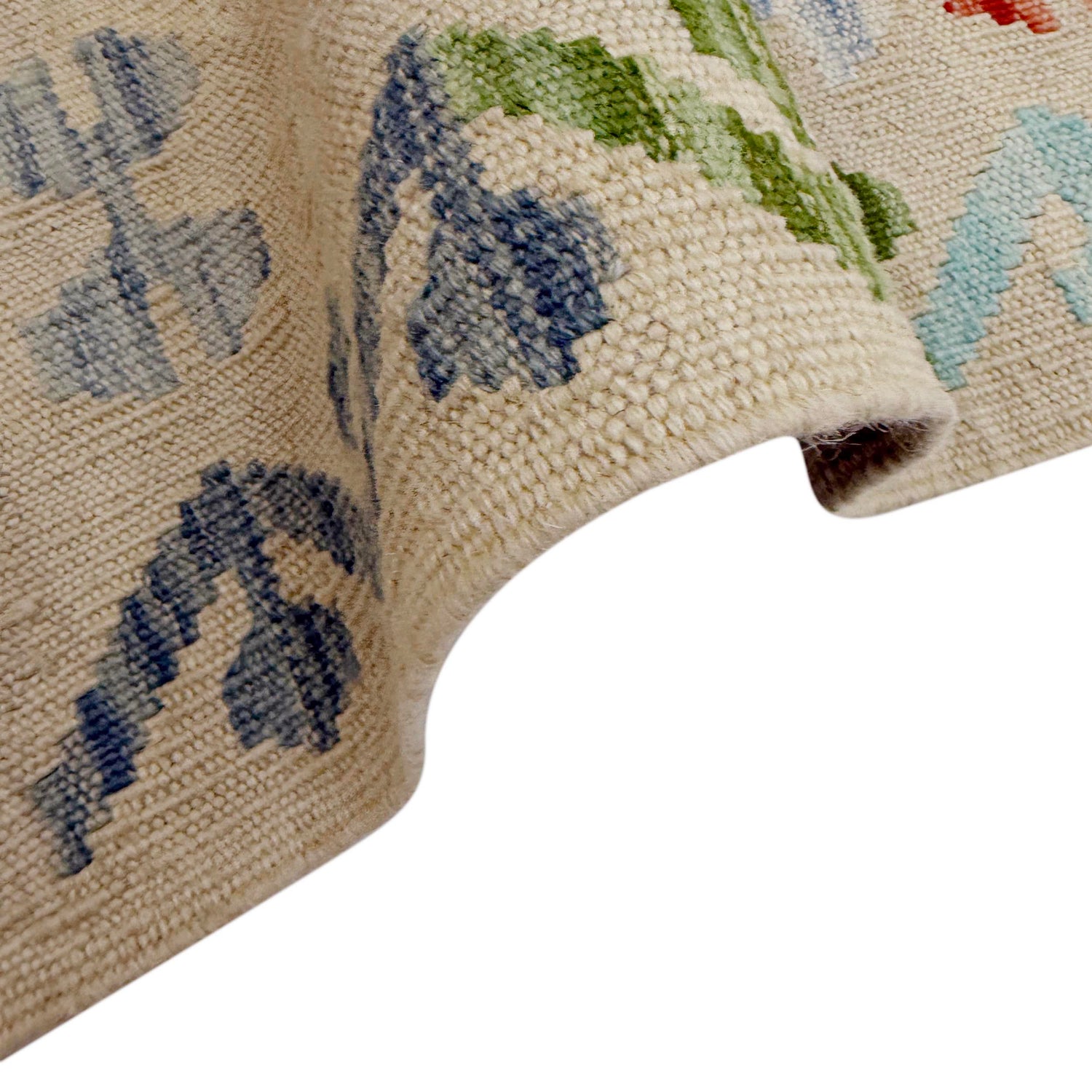 Handmade Multi Kilim Geometric 10' Runner