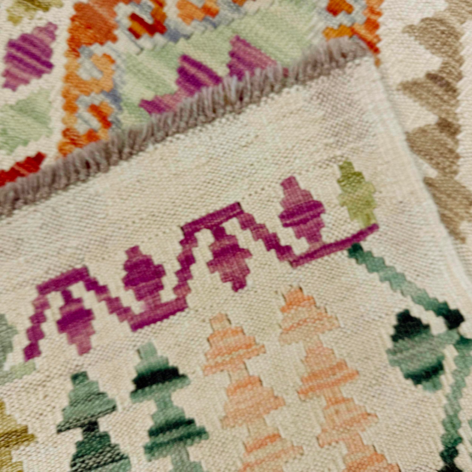 Handmade Multi Kilim Geometric 4x7 ft