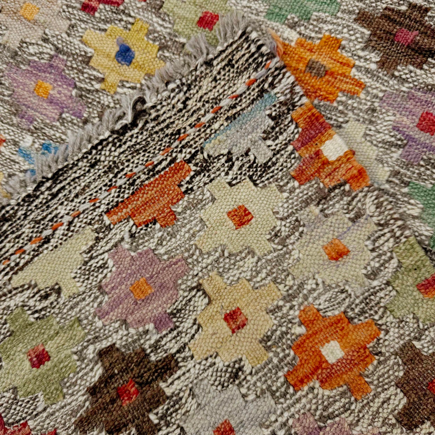 Handmade Multi Kilim Geometric 4x7 ft