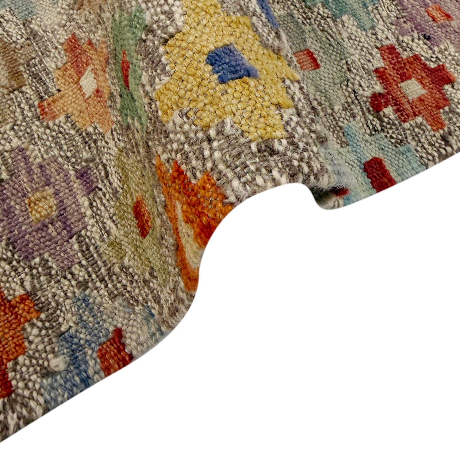 Handmade Multi Kilim Geometric 4x7 ft