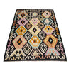 Hand-Knotted Multi Geometric Vegetable Kilim Area Rug – 4' 1" x 6' 2" ft (124 x 188 cm) | SKU: Y39116