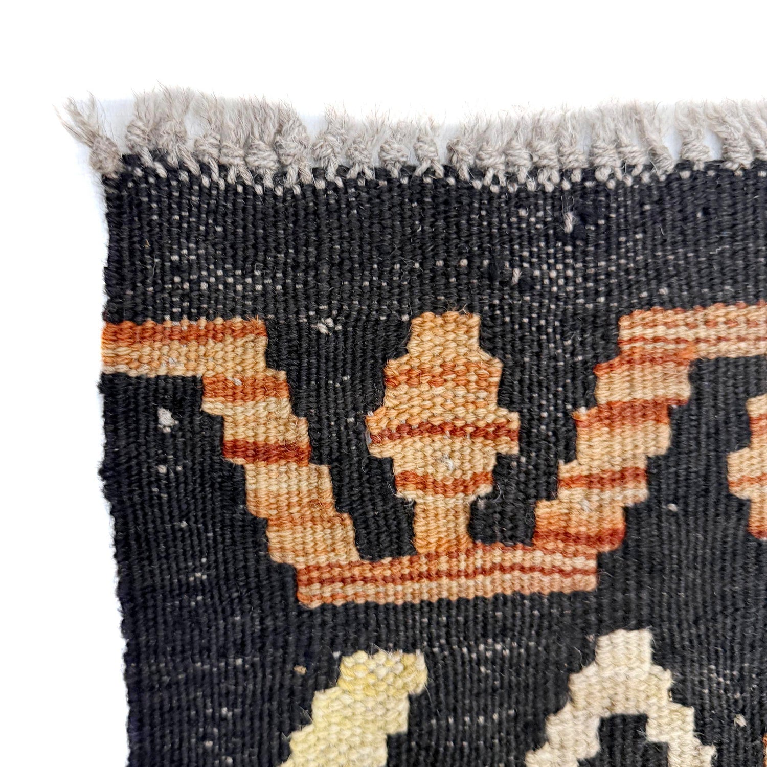 Hand-Knotted Multi Geometric Vegetable Kilim Area Rug – 4' 1" x 6' 2" ft (124 x 188 cm) | SKU: Y39116