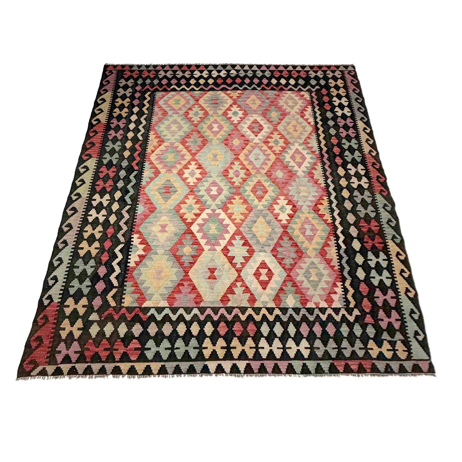 Handmade Multi Kilim Geometric 7x10 ft