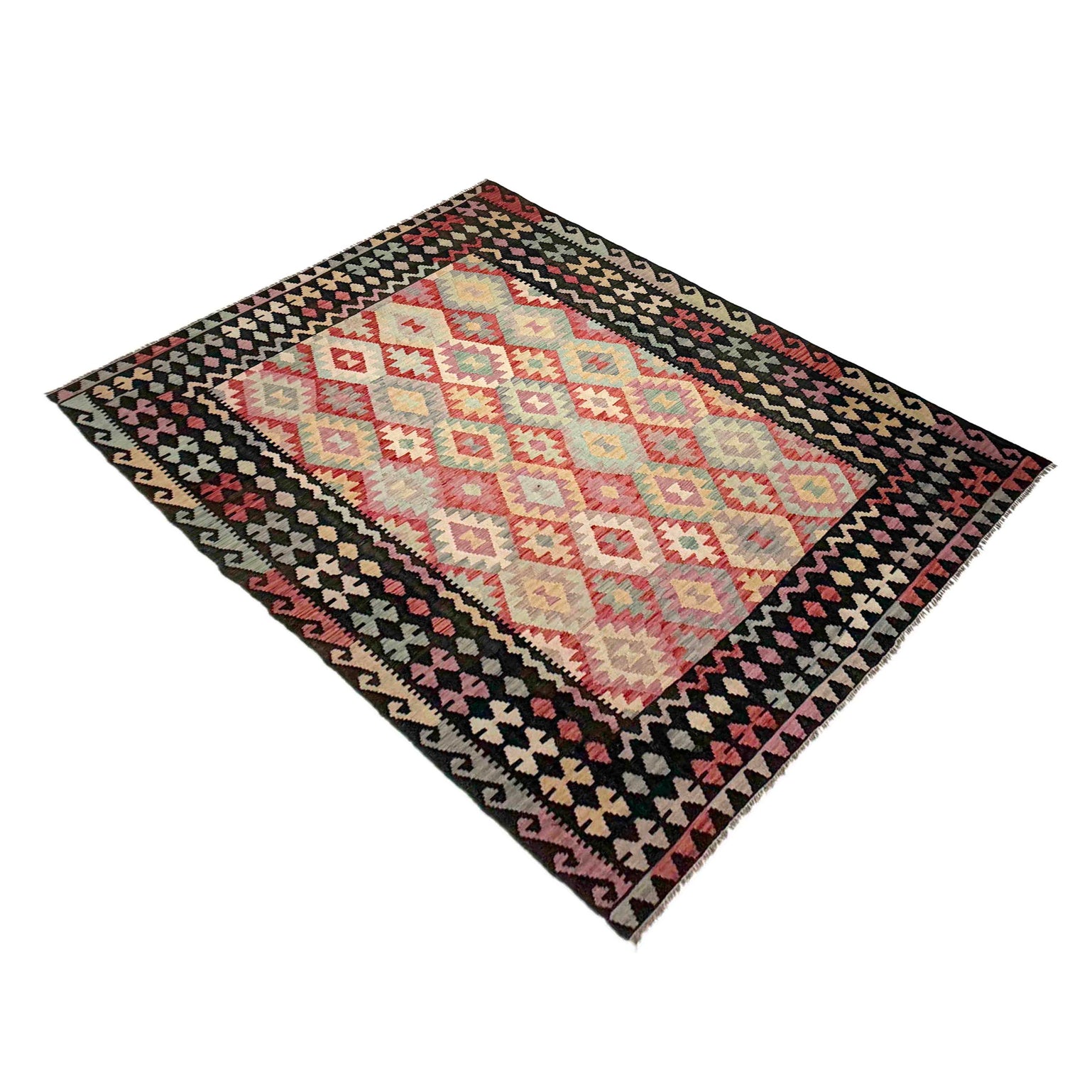 Handmade Multi Kilim Geometric 7x10 ft