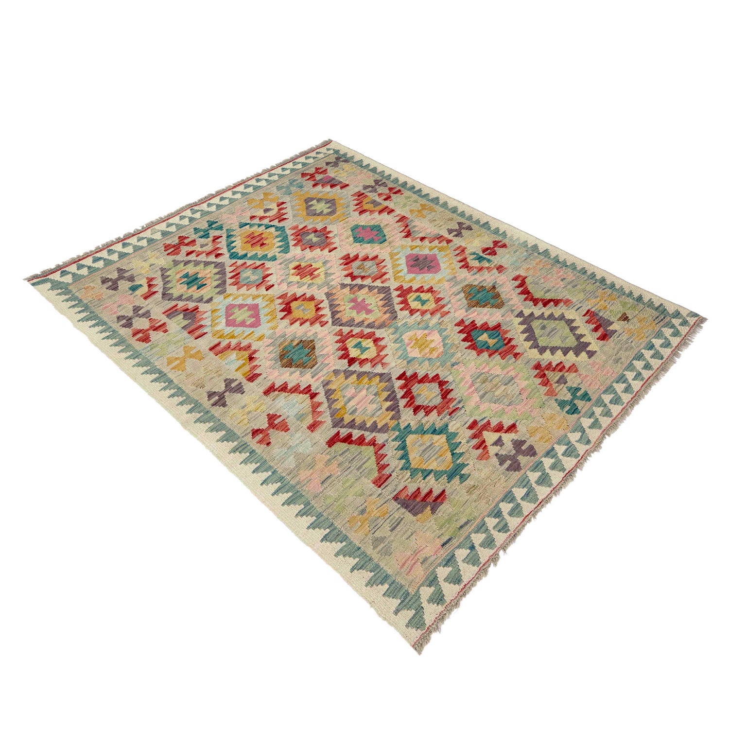 Handmade Multi Kilim Geometric 4x7 ft