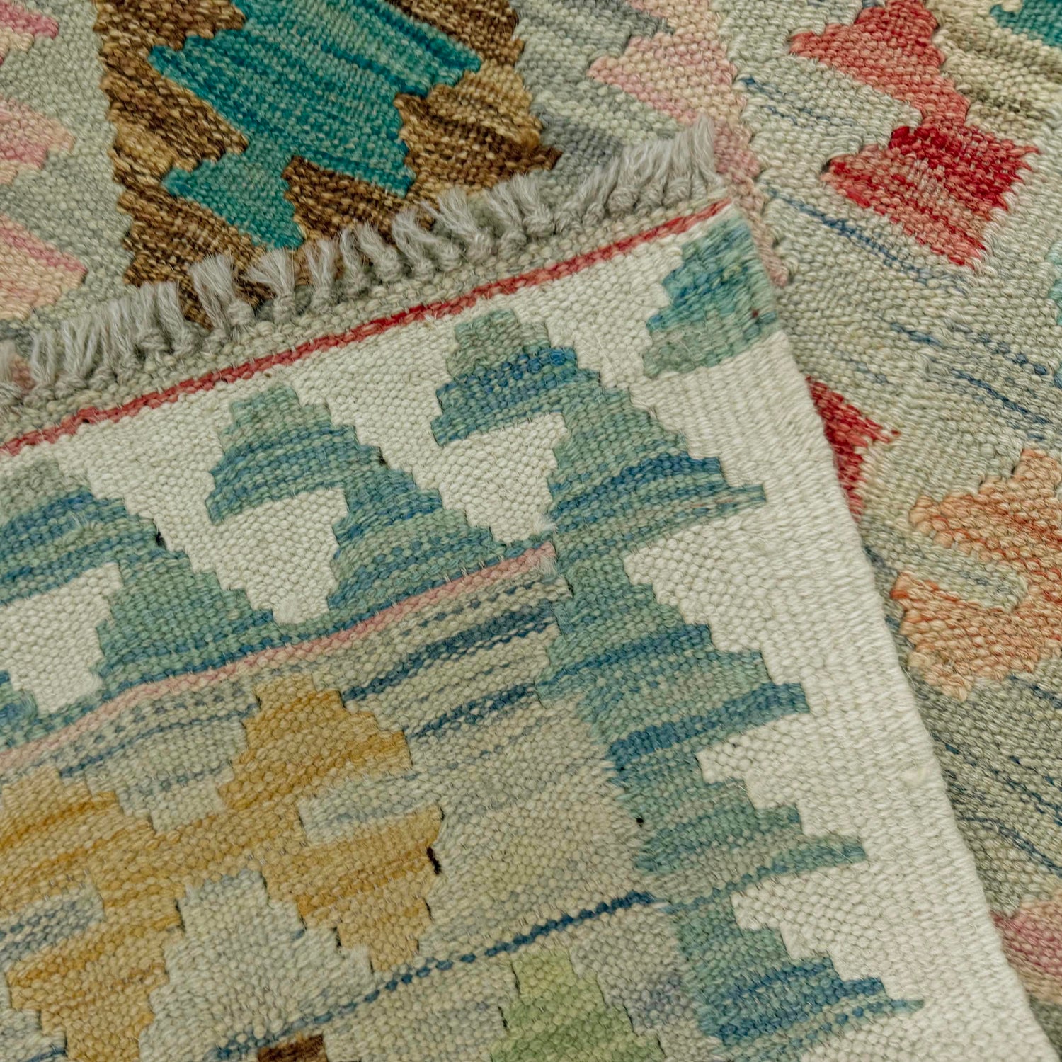 Handmade Multi Kilim Geometric 4x7 ft