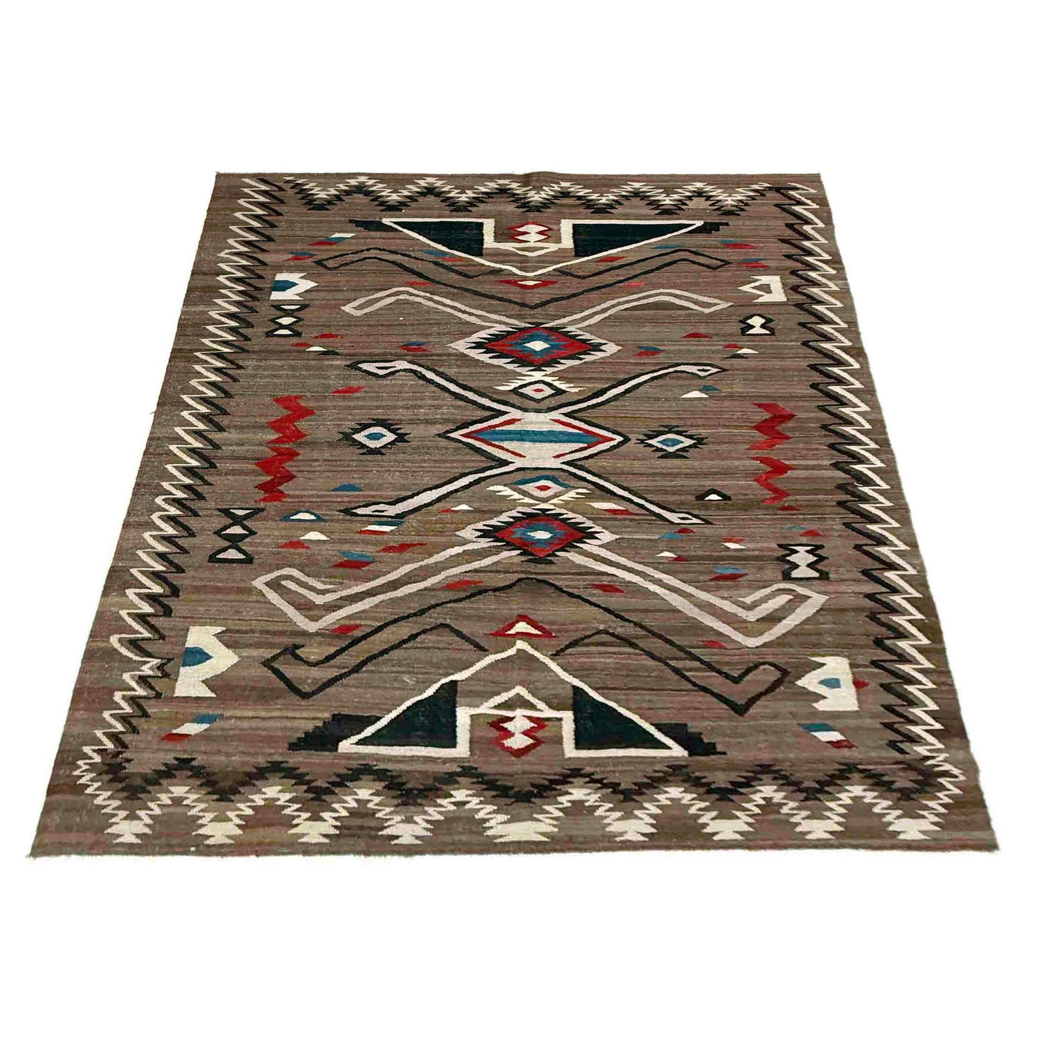Handmade Multi Kilim Geometric 6x9 ft