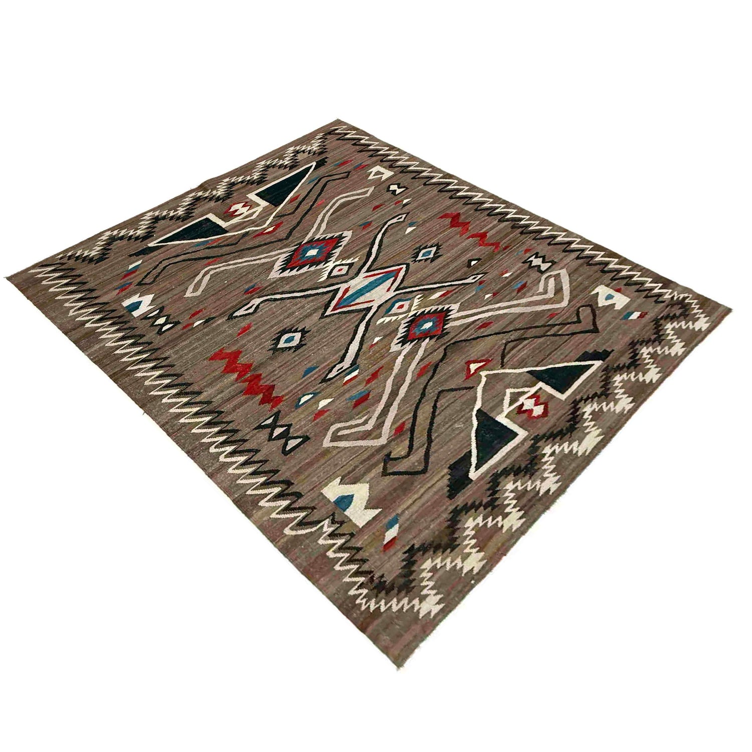 Handmade Multi Kilim Geometric 6x9 ft
