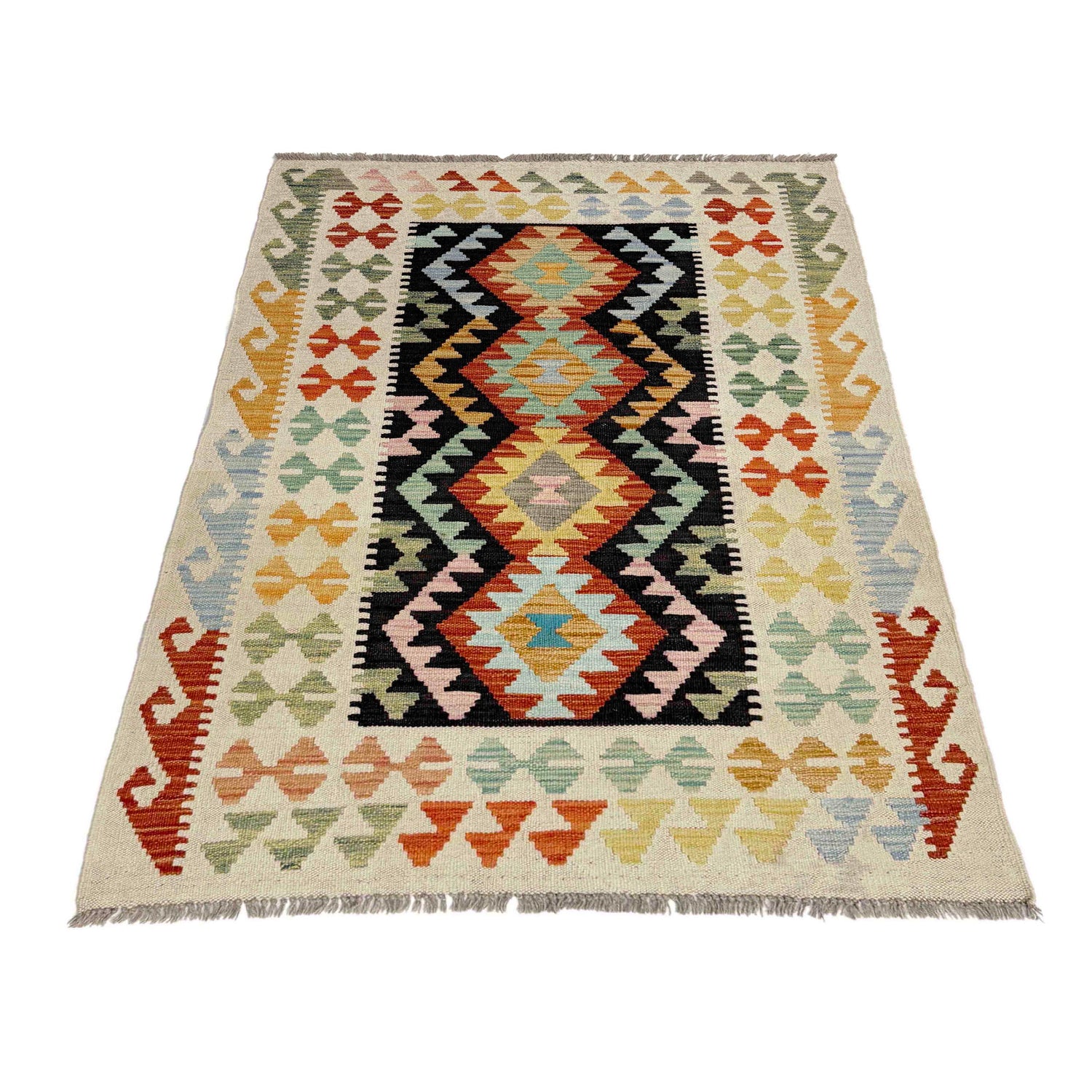 Handmade Multi Kilim Geometric 3x5 ft