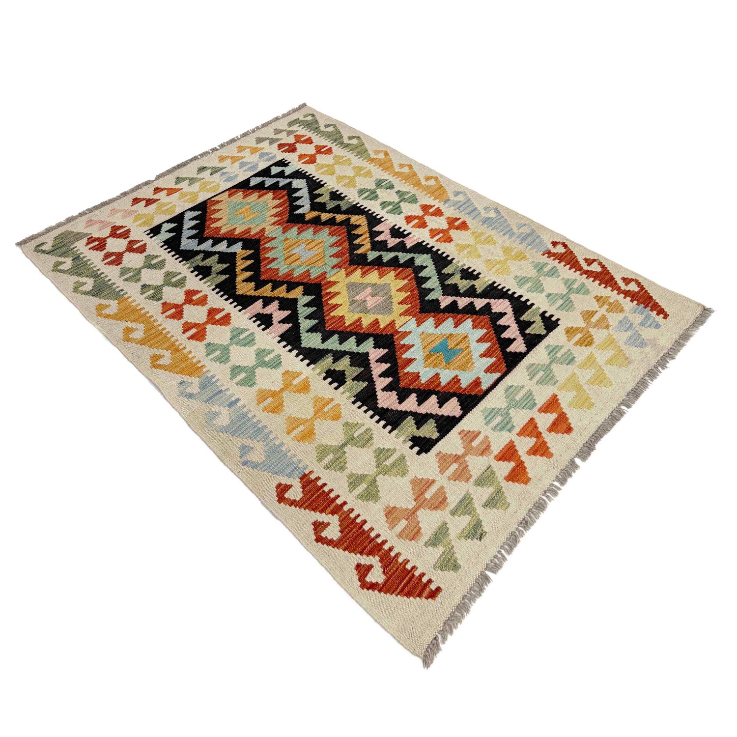Handmade Multi Kilim Geometric 3x5 ft