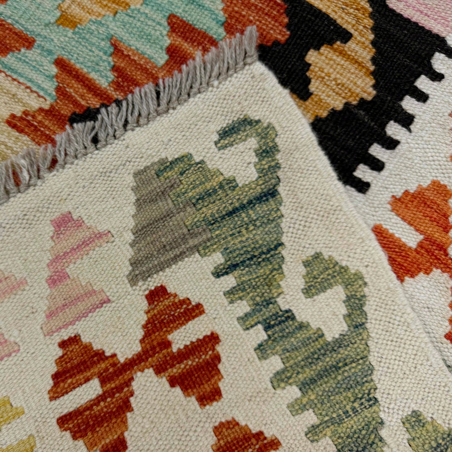 Handmade Multi Kilim Geometric 3x5 ft