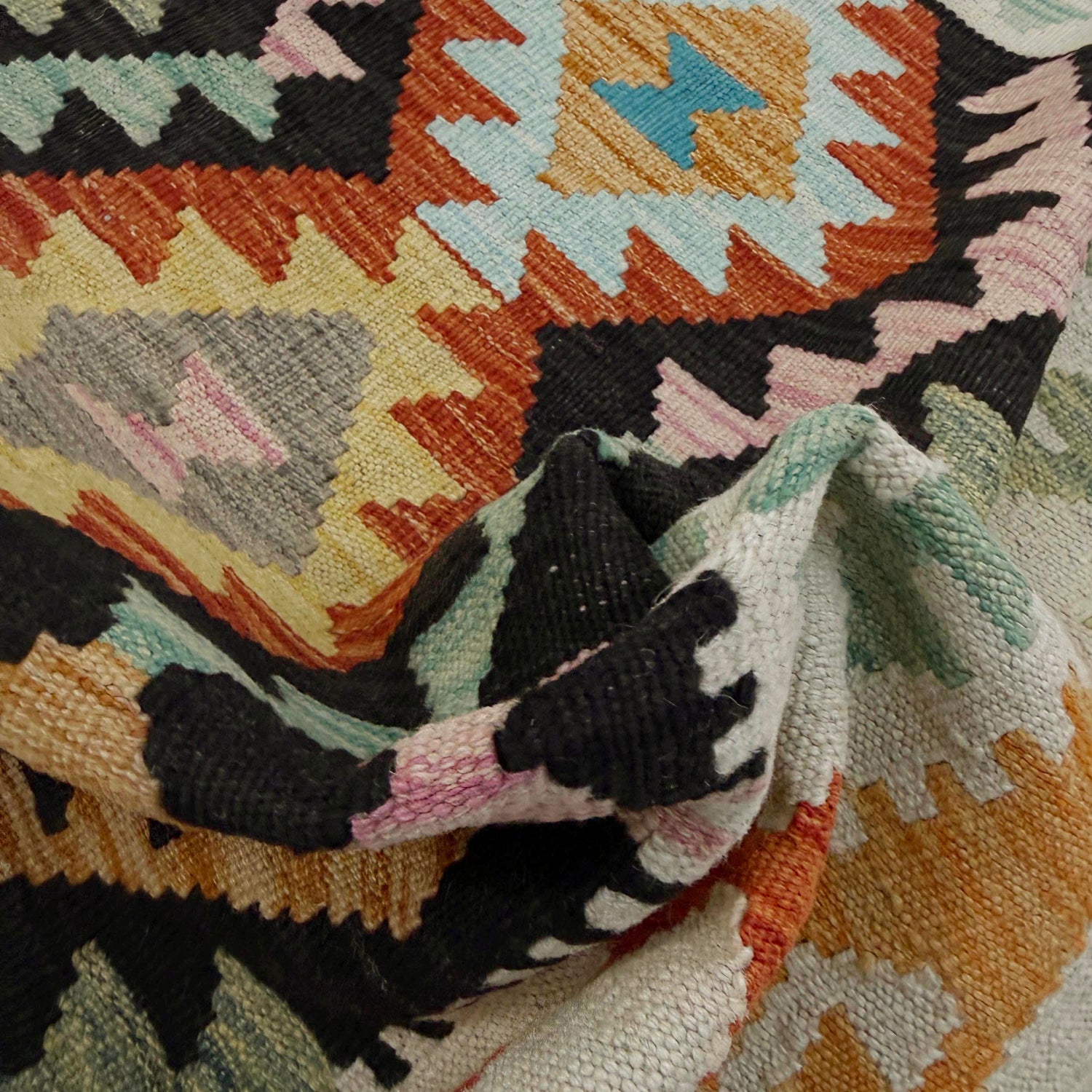 Handmade Multi Kilim Geometric 3x5 ft