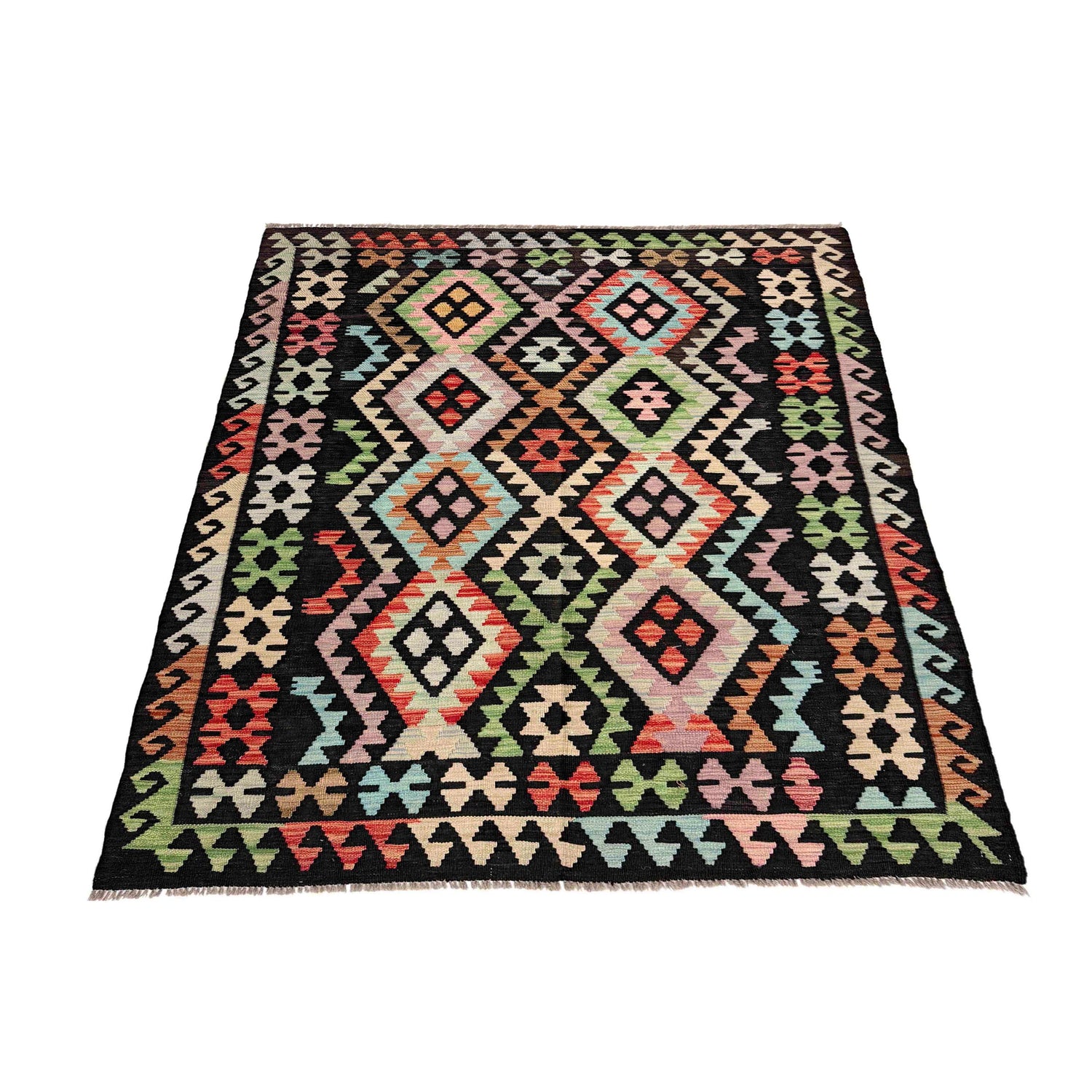 Handmade Multi Kilim Geometric 4x7 ft
