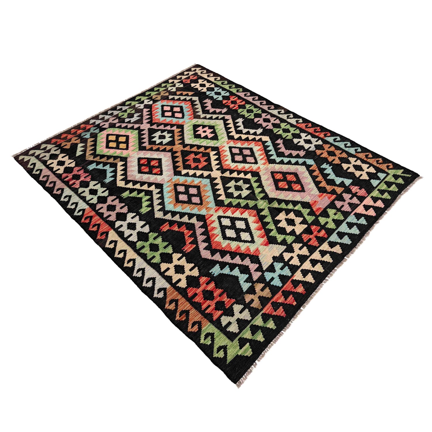 Handmade Multi Kilim Geometric 4x7 ft