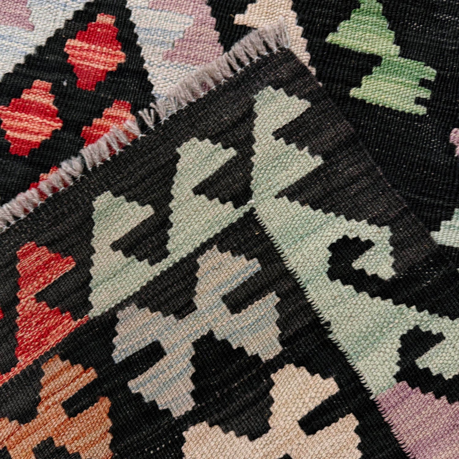 Handmade Multi Kilim Geometric 4x7 ft