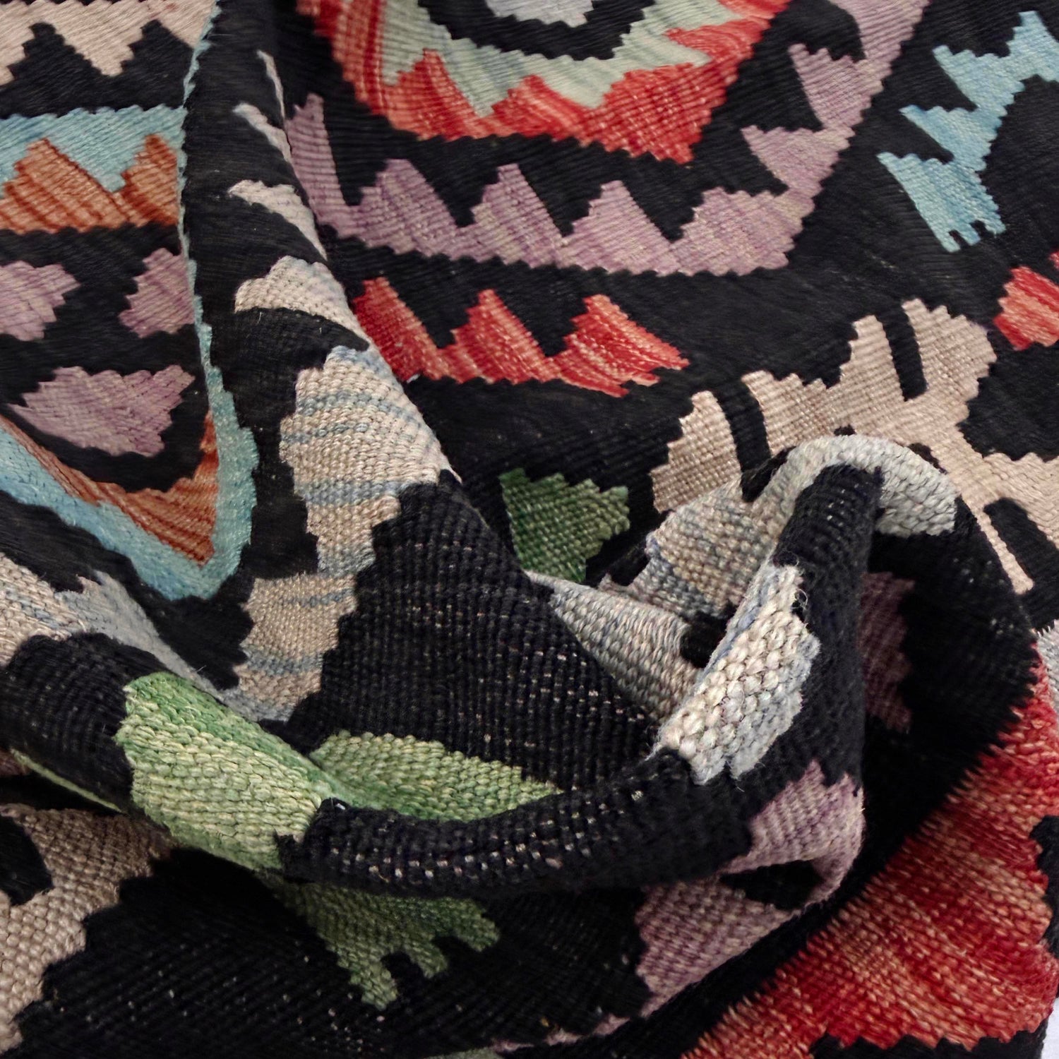 Handmade Multi Kilim Geometric 4x7 ft