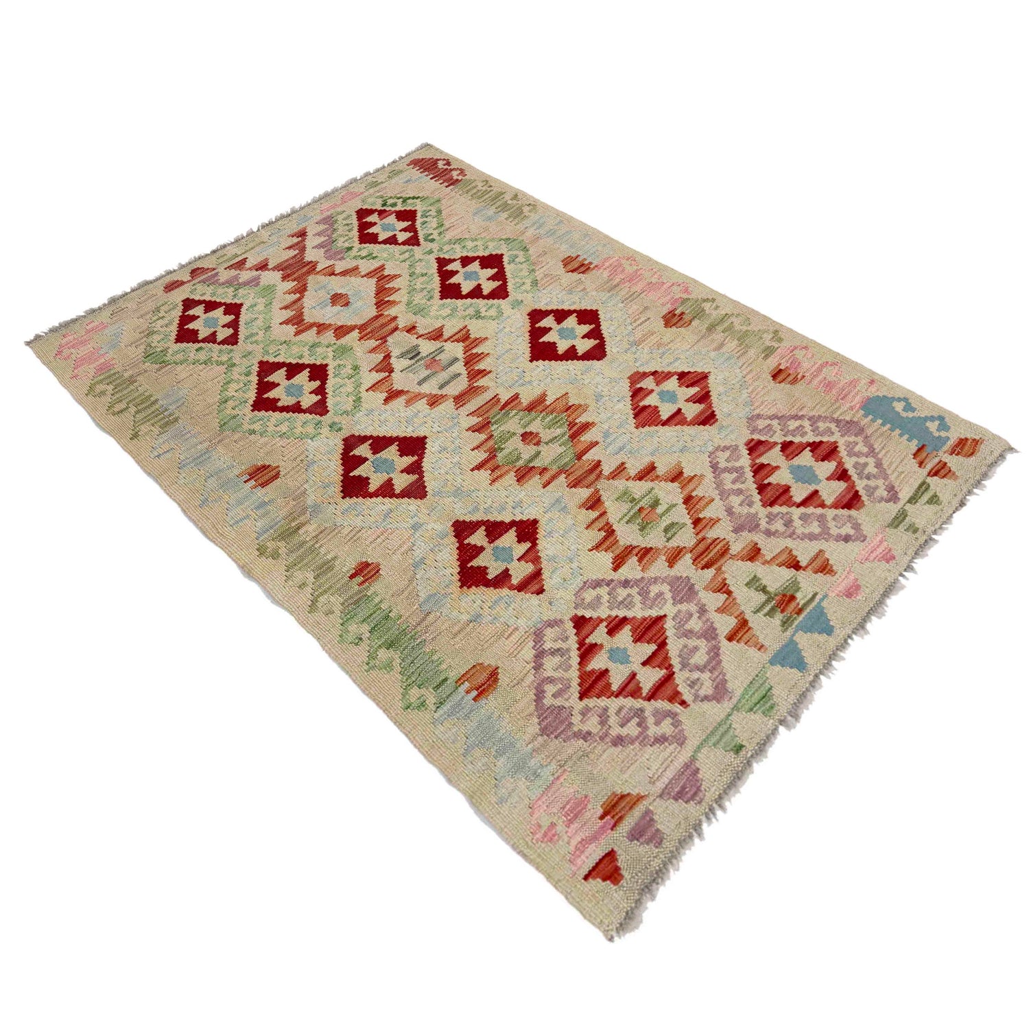 Handmade Multi Kilim Geometric 2x4 ft
