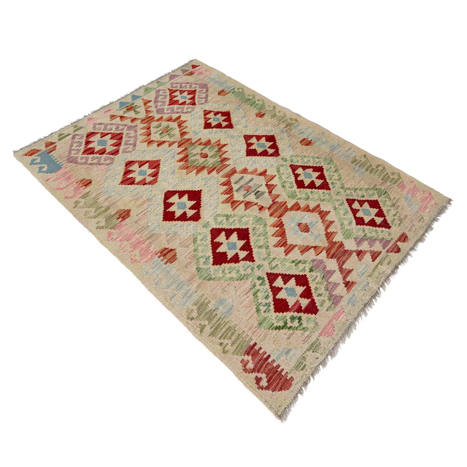Handmade Multi Kilim Geometric 2x4 ft