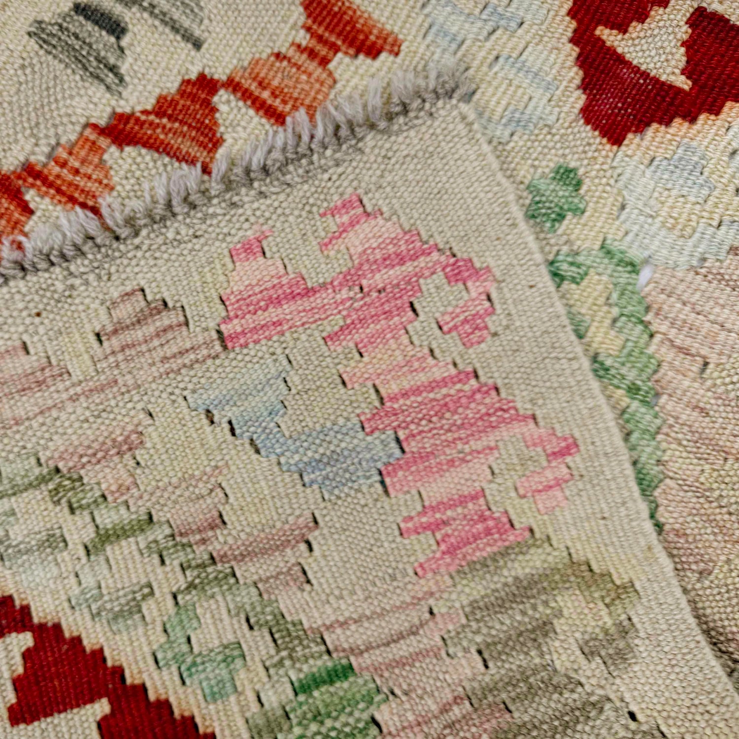 Handmade Multi Kilim Geometric 2x4 ft