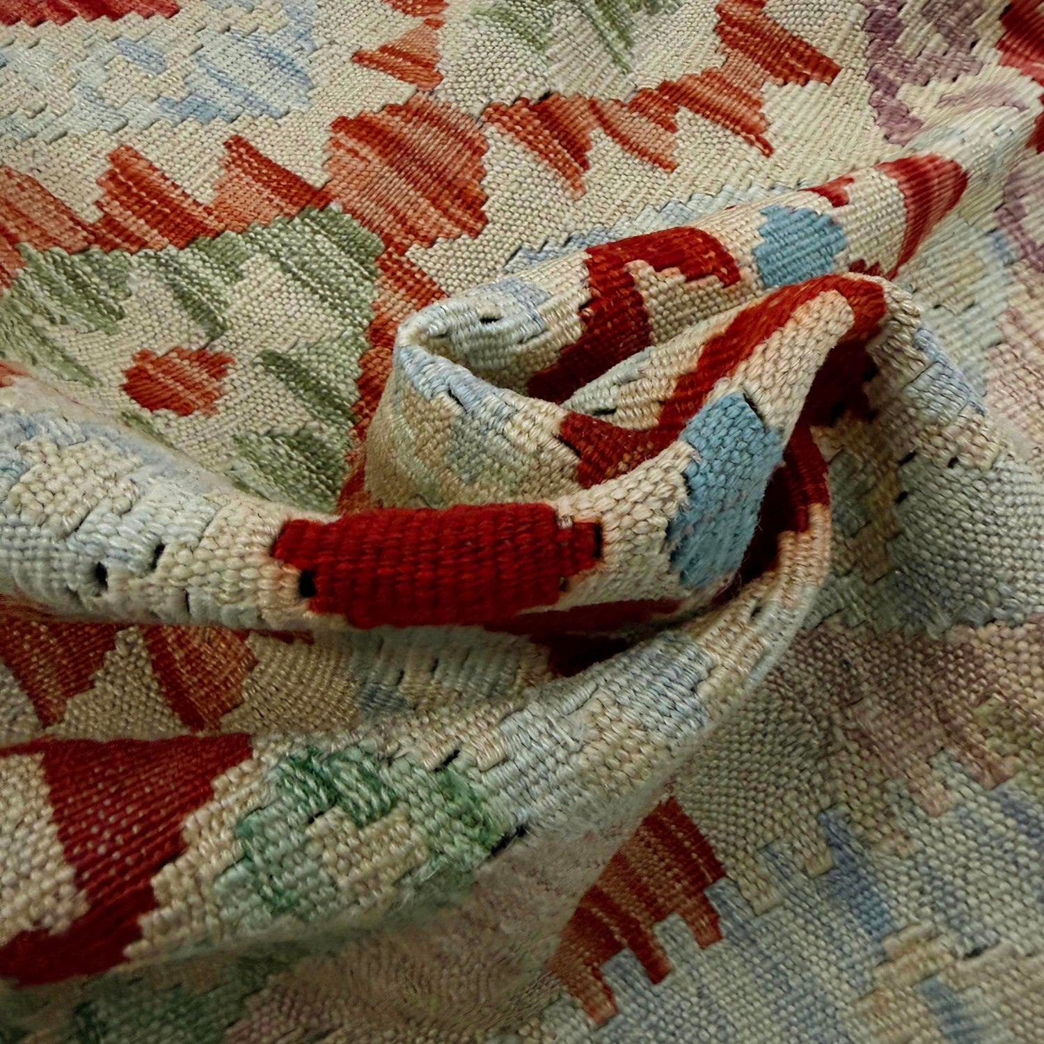 Handmade Multi Kilim Geometric 2x4 ft