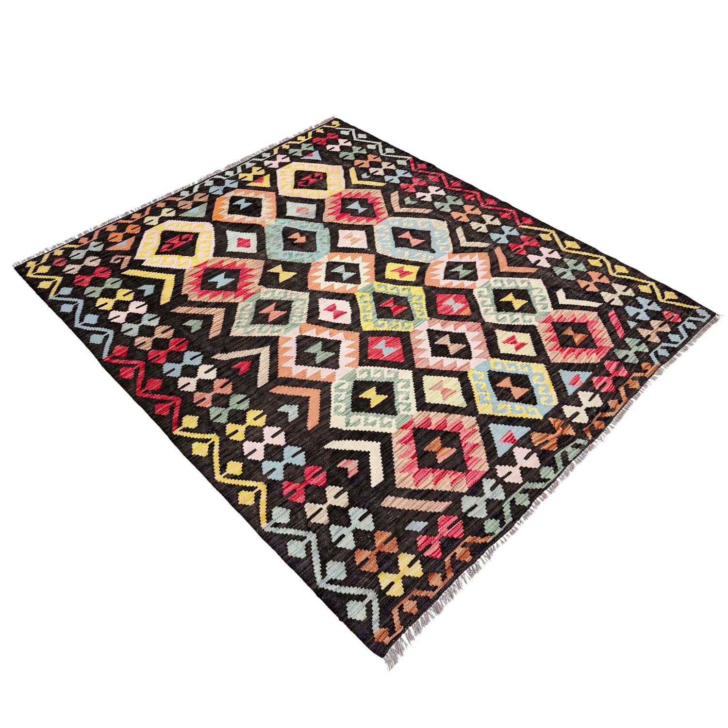 Handmade Multi Kilim Geometric 4x7 ft
