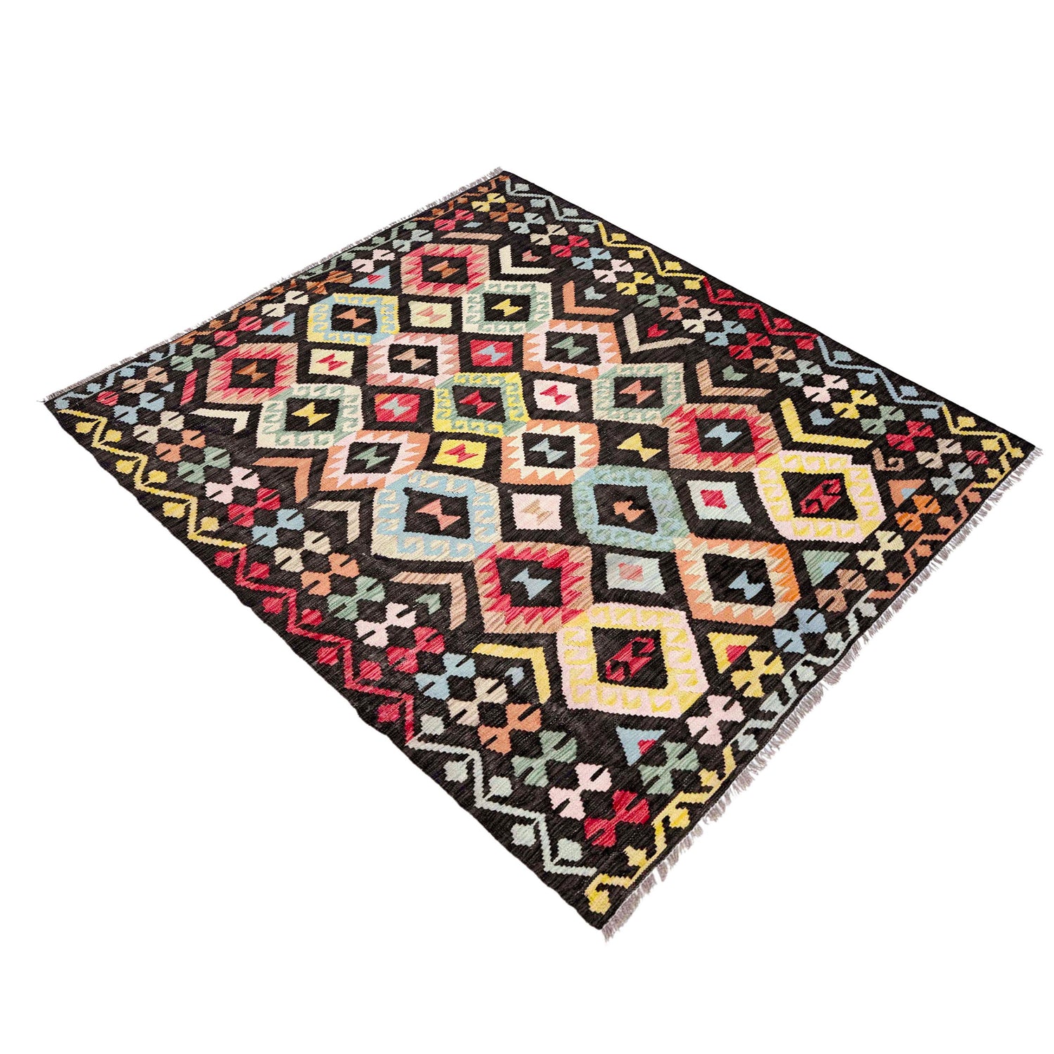 Handmade Multi Kilim Geometric 4x7 ft