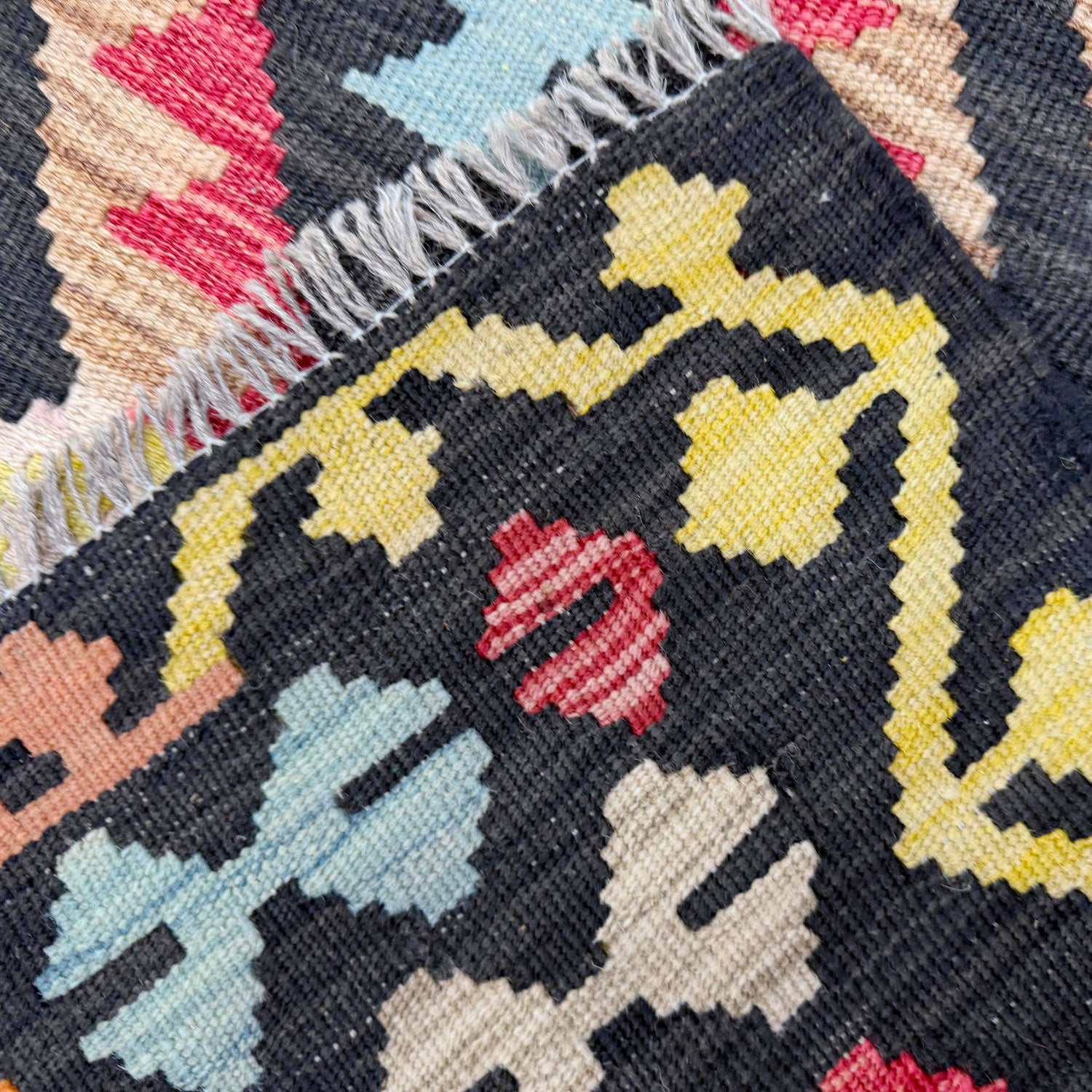 Handmade Multi Kilim Geometric 4x7 ft