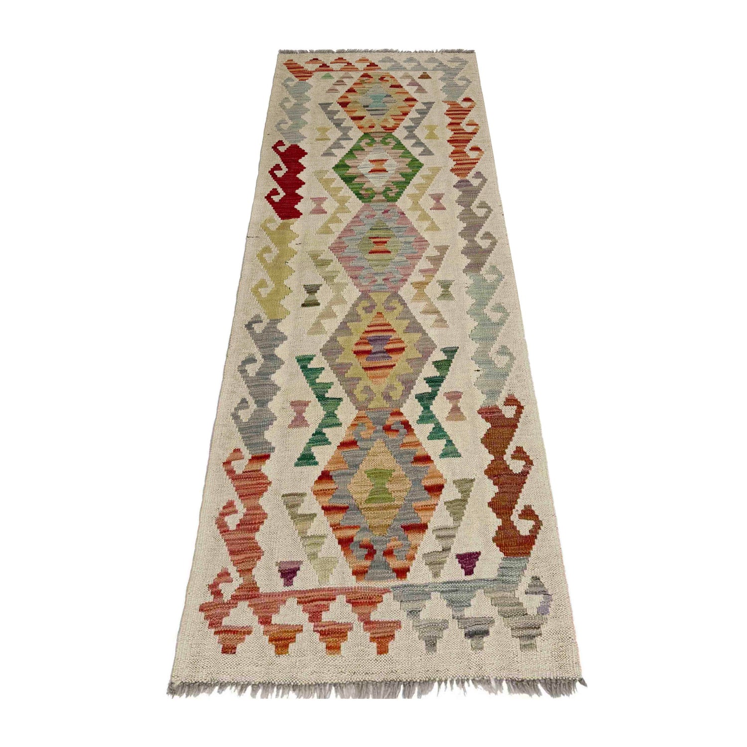 Handmade Multi Kilim Geometric 6' Runner