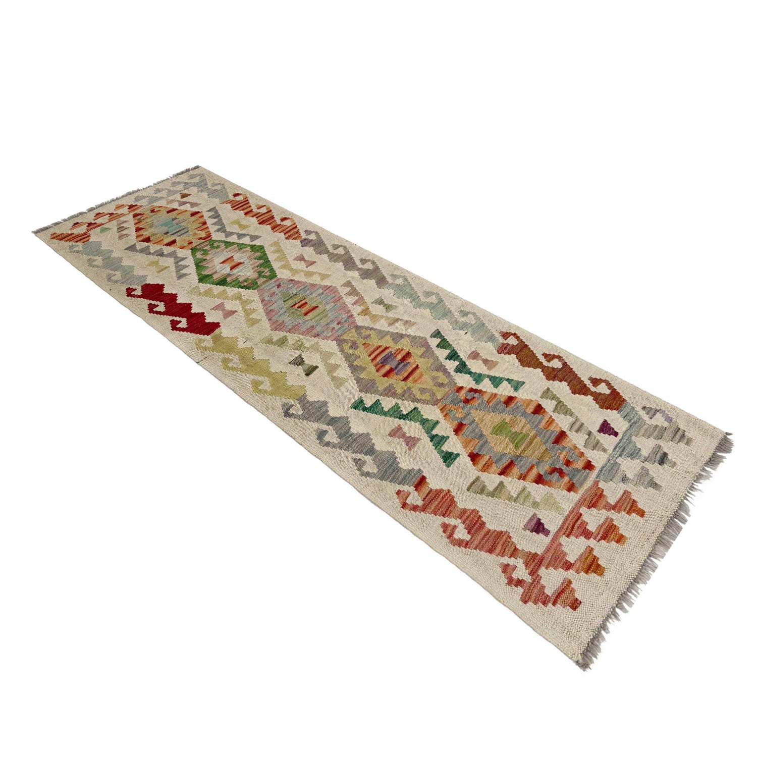 Handmade Multi Kilim Geometric 6' Runner