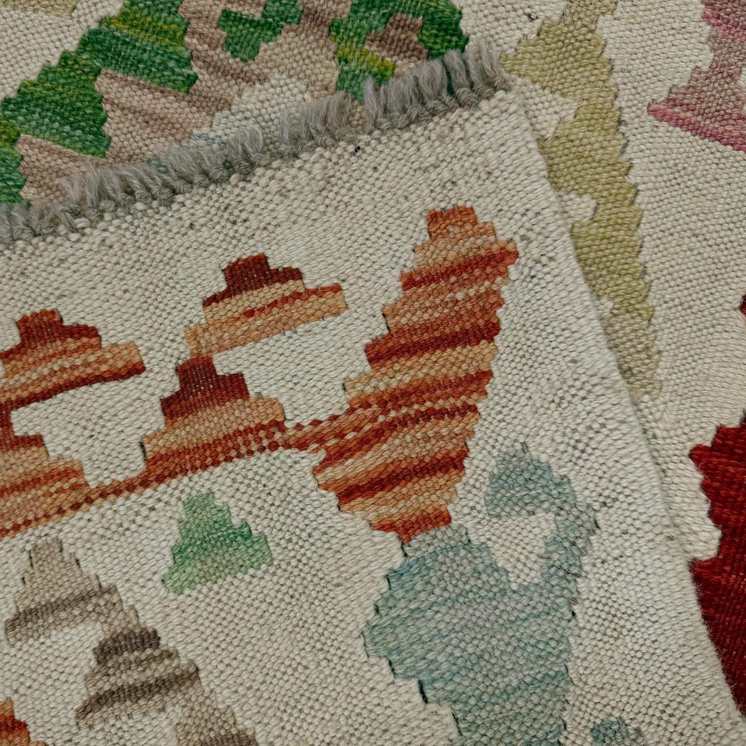 Handmade Multi Kilim Geometric 6' Runner