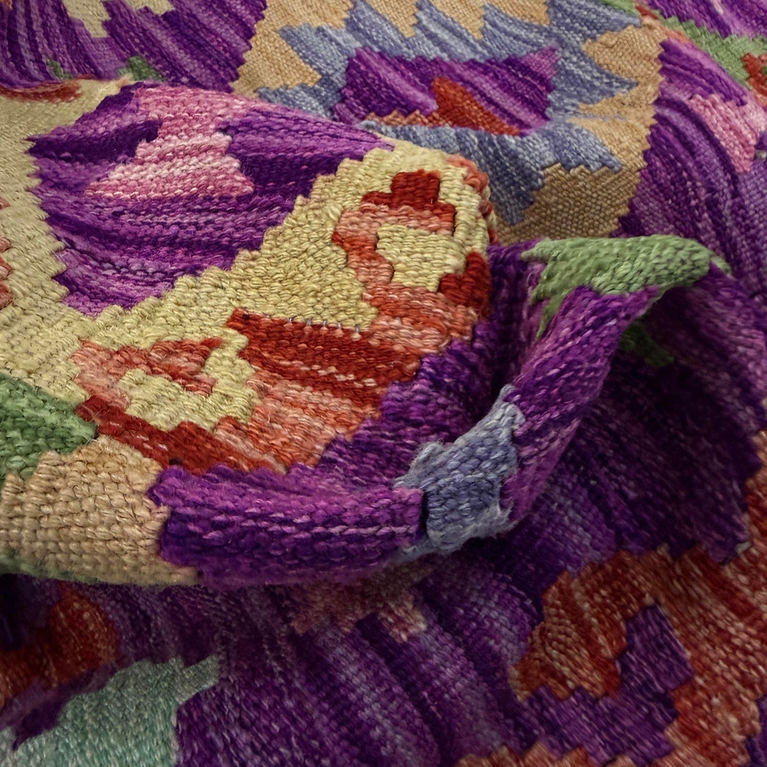 Handmade Multi Kilim Geometric 8' Runner