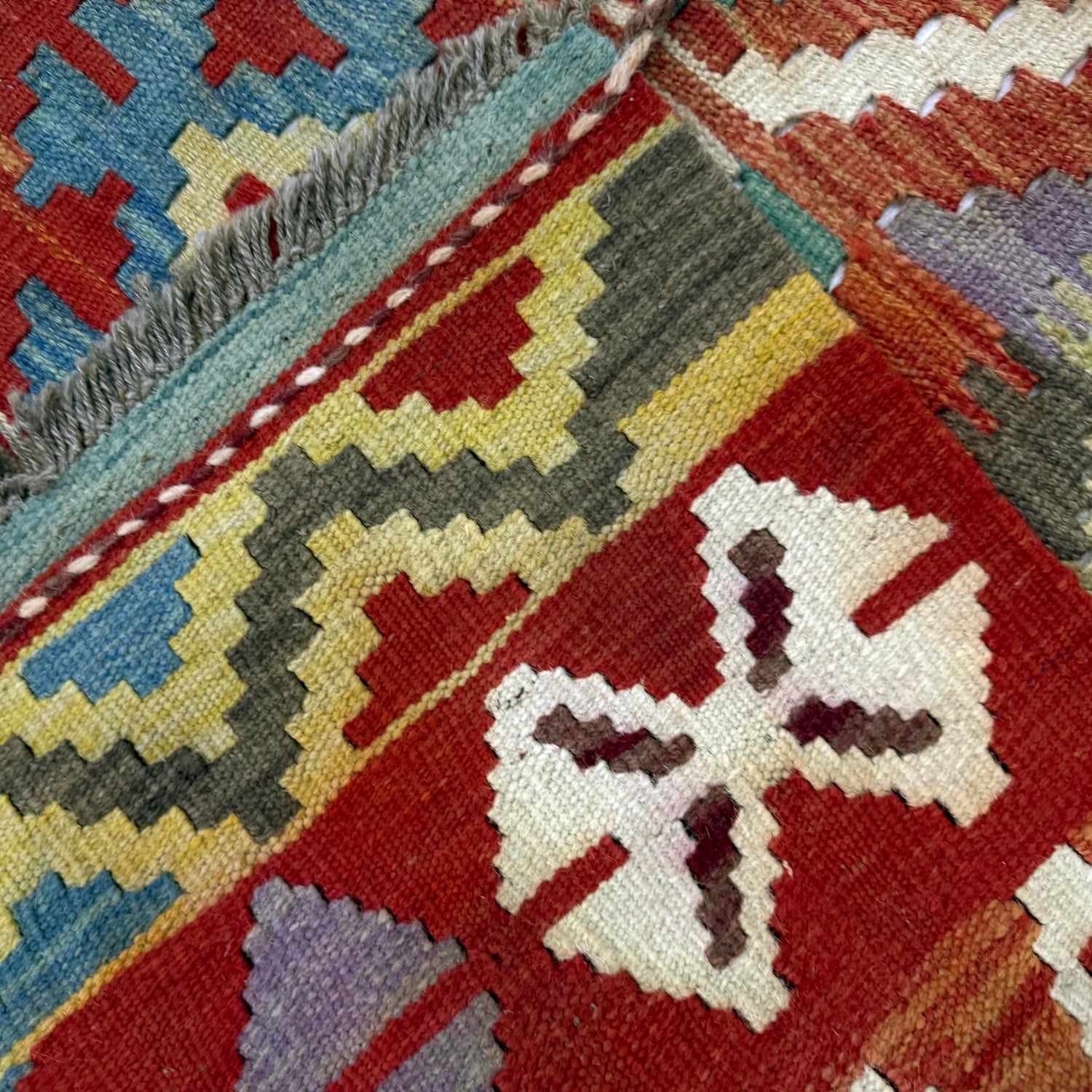 Handmade Multi Kilim Geometric 3x5 ft
