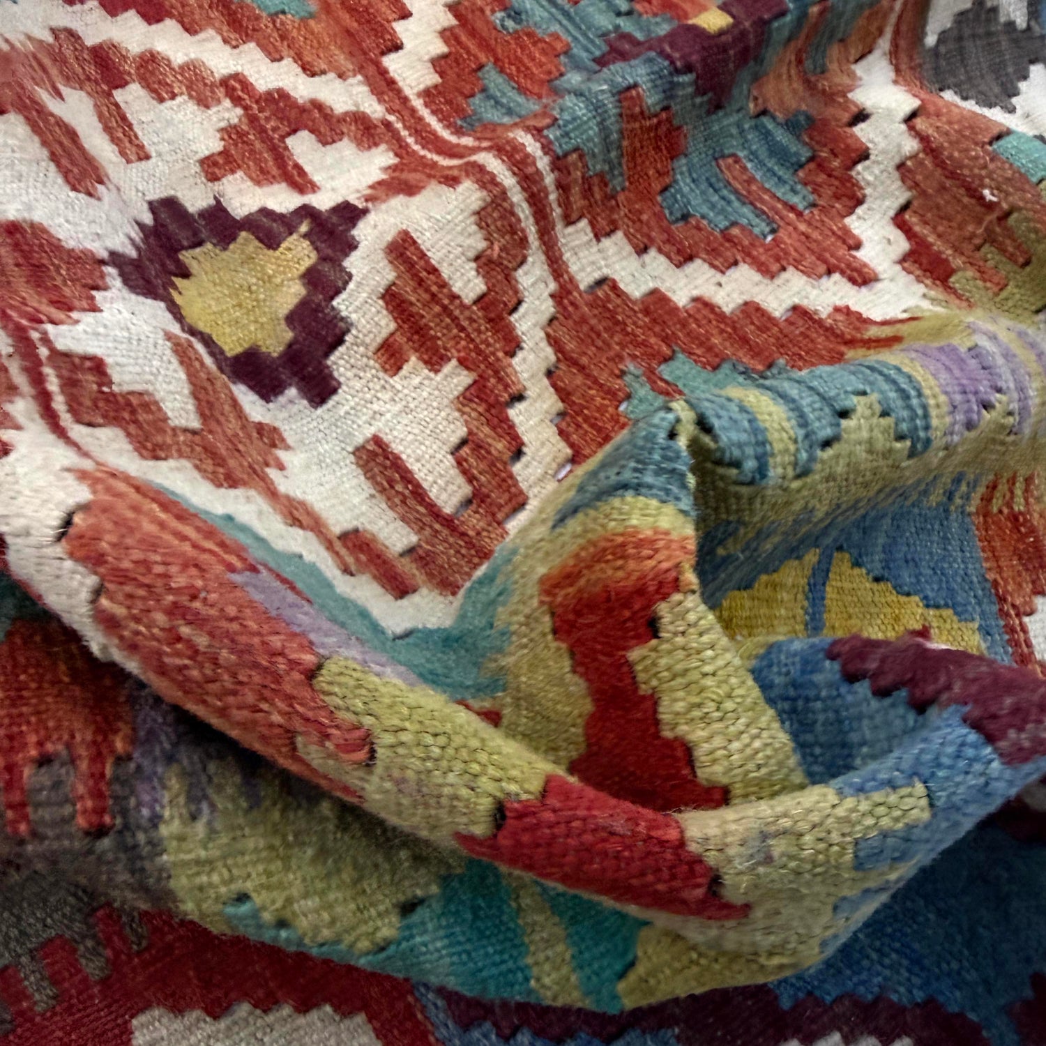 Handmade Multi Kilim Geometric 3x5 ft