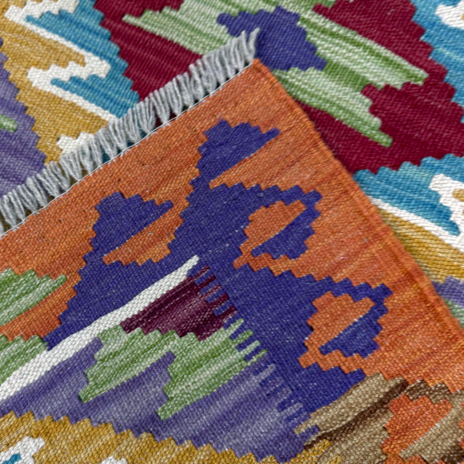 Handmade Multi Kilim Geometric 2x4 ft