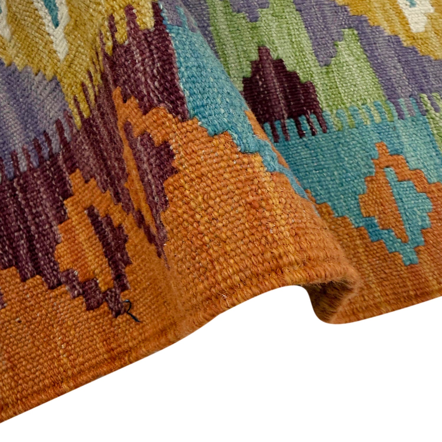 Handmade Multi Kilim Geometric 2x4 ft