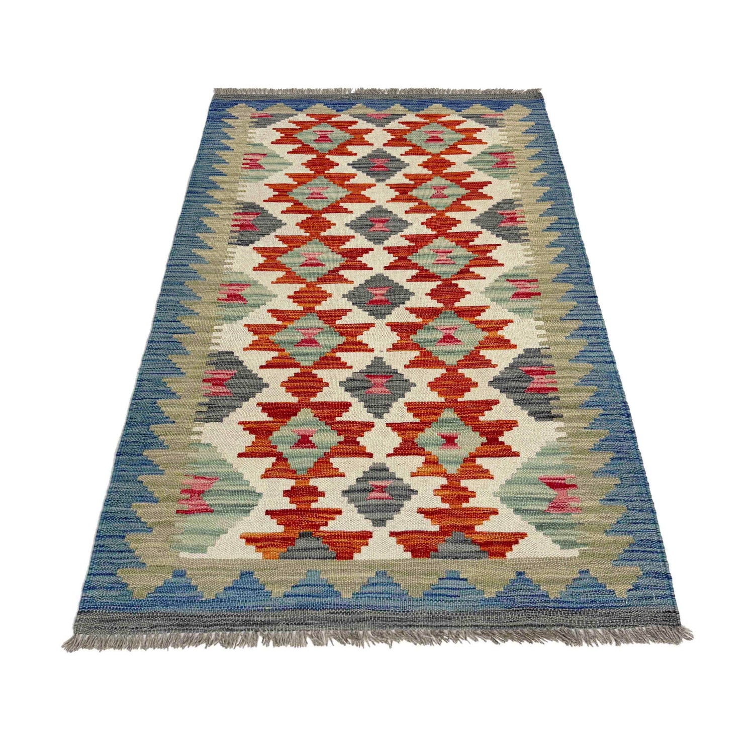Handmade Multi Kilim Geometric 2x4 ft