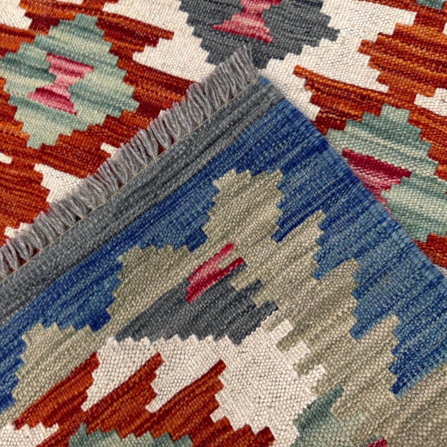 Handmade Multi Kilim Geometric 2x4 ft